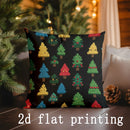 Axyaa Deer & Tree Print Pillow Cover for Sofa, Bedroom, Car - Christmas Decor