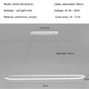Axyaa Oval LED Aluminum Chandelier for Dining Room Lighting