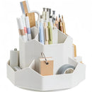 Axyaa Rotating Storage Box: Large Capacity Desktop Organizer for Stationery and Cosmetics
