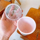 Axyaa Cherry Blossom Straw Water Bottle: Double Layer, Large Capacity Tumbler Cup