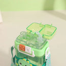 Axyaa Cute Cartoon Kids Water Bottle with Straw Lid Boys Girls Gift