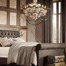Axyaa Crystal Chandelier: Mid Century Birdcage LED Globe Lighting