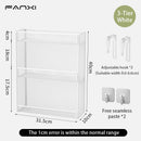 Axyaa 5-Level Vertical File Rack - Silver Mesh Design for Office Storage
