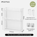 Axyaa 5-Layer Vertical Wall File Storage Rack with Magazine Holder - Black
