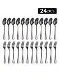 Axyaa Stainless Steel Fork and Spoon Set - Ideal for Home, Restaurant, Wedding, Party