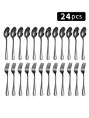 Axyaa Stainless Steel Fork and Spoon Set - Ideal for Home, Restaurant, Wedding, Party