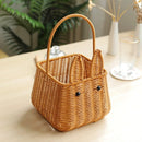 Axyaa Rattan Hand-Woven Storage Basket Brown