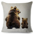 Axyaa Watercolor Animal Pillowcase - Cute Cartoon Design for Living Room Sofa