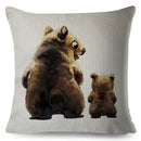 Axyaa Watercolor Animal Pillowcase - Cute Cartoon Design for Living Room Sofa