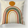 Axyaa Minimalist Geometric Round Printed Pillowcase - Bohemian Home Decor