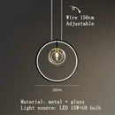 Axyaa Glass Bubble LED Chandelier, Modern Home Decor Lighting