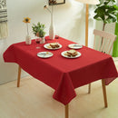 Axyaa Waterproof Dining Tablecloth: Wipeable & Reusable Solid Color Cover for Outdoor Picnic Tables