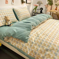 Axyaa Home Cotton Queen Bedding Set with Sheets Comforter Cover Pillowcase