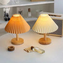 Axyaa Nordic Pleated USB Table Lamp 5V 220V Art Bedroom Night Light