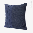 Axyaa Nordic Blue Woven Cotton Linen Pillowcase for Sofa and Bed