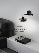 Axyaa Rocker Arm Iron Wall Lamp: Minimalist Luxury Lighting for Living Room & Study