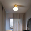 Axyaa Walnut Glass LED Ceiling Light Modern Art Decoration Fixture