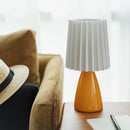 Axyaa Ceramic Pleated LED Table Lamp for Cozy Home Decor