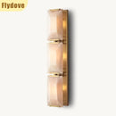 Axyaa LED Copper Marble Wall Lamp for Villa Living Room Corridor Lighting