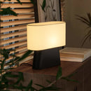 Axyaa Chinese Style Ash Wood Table Lamps LED Ambient Lighting for Home Decor
