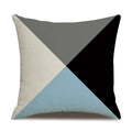 Axyaa Blue Deltoid Geometry Pillow Cover 45*45cm for Living Room, Bedroom, Sofa, Car