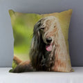 Axyaa Greyhound Printed Linen Cushion Cover - 45x45cm Square Sofa Bed Pillow