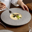 Axya Ceramic Dinner Plate Set - Restaurant Steak Dessert Pasta Soup Tableware