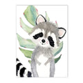 Axyaa Jungle Animal Nursery Canvas Print with Custom Name - Kids Room Wall Art