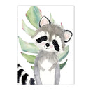 Axyaa Jungle Animal Nursery Canvas Print with Custom Name - Kids Room Wall Art
