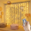 Axyaa LED Curtain Lights 8 Mode Fairy Light for Home Bedroom Wedding Christmas