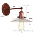 Axyaa Clear Glass LED Wall Light - Vintage Style Chrome Sconce for Indoor Bedroom