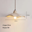 Axyaa Japanese Design Yellow Travertine Pendant Lights for Wabi-Sabi Style Bedroom