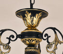 Axyaa Industrial Loft Chandelier with Glass Lampshade