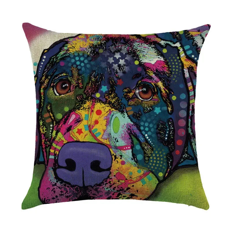 Axyaa Animal Print Pillow Cover: Stylish Sofa & Chair Linen Cushion Cover Art