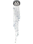 Axyaa Crystals Pendant Light - Minimalist Indoor Hanging Chandelier