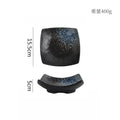 Axyaa Retro Ceramic Four Corner Bowl Set for Molecular Cuisine Tableware