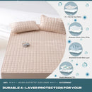 Axyaa Waterproof Mattress Cover with 3D Air Fabric & Soybean Fiber Filling