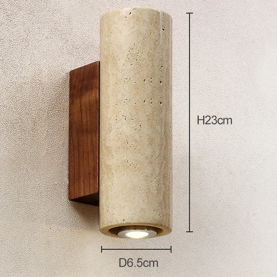 Axyaa Travertine Stone Sconce Light for Bedroom Living Room