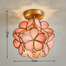 Axyaa Copper Petal LED Chandelier: Nordic Minimalist Art Decor Ceiling Lamp