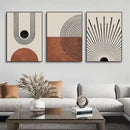 Axyaa Geometric Abstract Canvas Art Poster Mid Century Bohemia Wall Decor