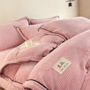 Axyaa Velvet Duvet Set: Warm Plush Comforter, Thick Blanket, Home Bedding, Winter