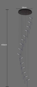 Axyaa Minimalist Bedroom Headboard Pendant Light with Adjustable Multiple Headlights