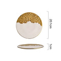 Axyaa Electroplated Ceramic Steak Plate Set
