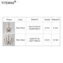 Axyaa French Chandelier 6-Light Vintage Style Retro Wooden Lamp