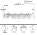 Axyaa Crystal Chandelier: Elegant French Branch Lamp for Modern Luxury Living