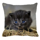 Axyaa Cat Print Linen Throw Pillowcase 45X45CM