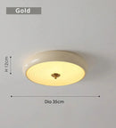 Axyaa Circular LED Ceiling Light Fixture for Bedroom, Living Room, Study - Bauhaus Retro Design