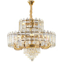 Axyaa Crystal Chandelier: Luxury LED Pendant Lamp for Living, Dining & Bedroom