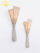 Axyaa Retro Bouquet LED Wall Lamp: Spanish Medieval Design, Stainless Steel & Marble