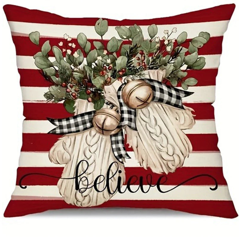 Merry Christmas Pillowcase by Axyaa for Home Living Room Sofa Decor
